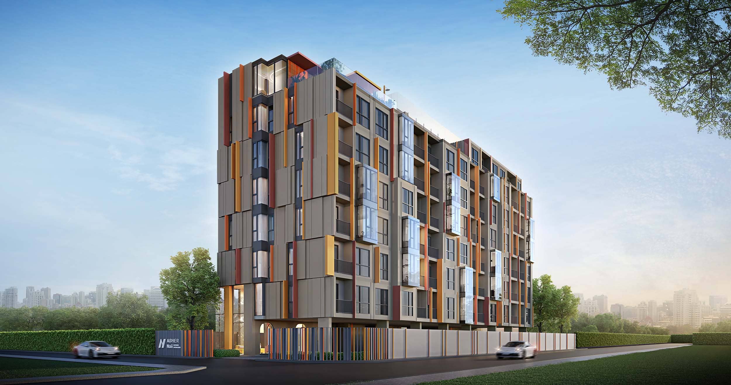 ภาพรวมโครงการ ASHER Naii 78 ยูนิต ย่านสะพานควาย-สุทธิสาร